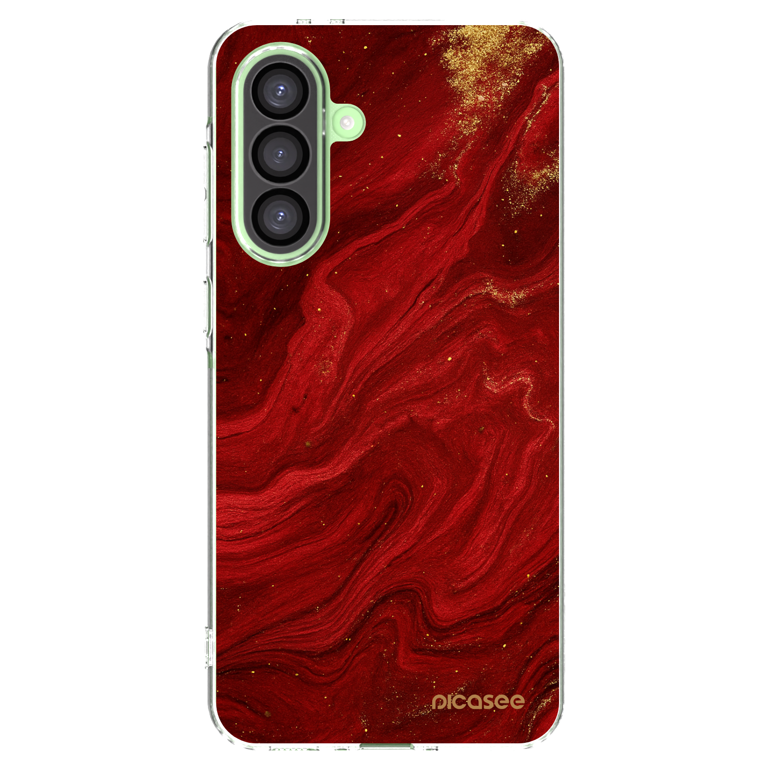Picasee silikonowe przeźroczyste etui na Samsung Galaxy A26 5G A266B - Red