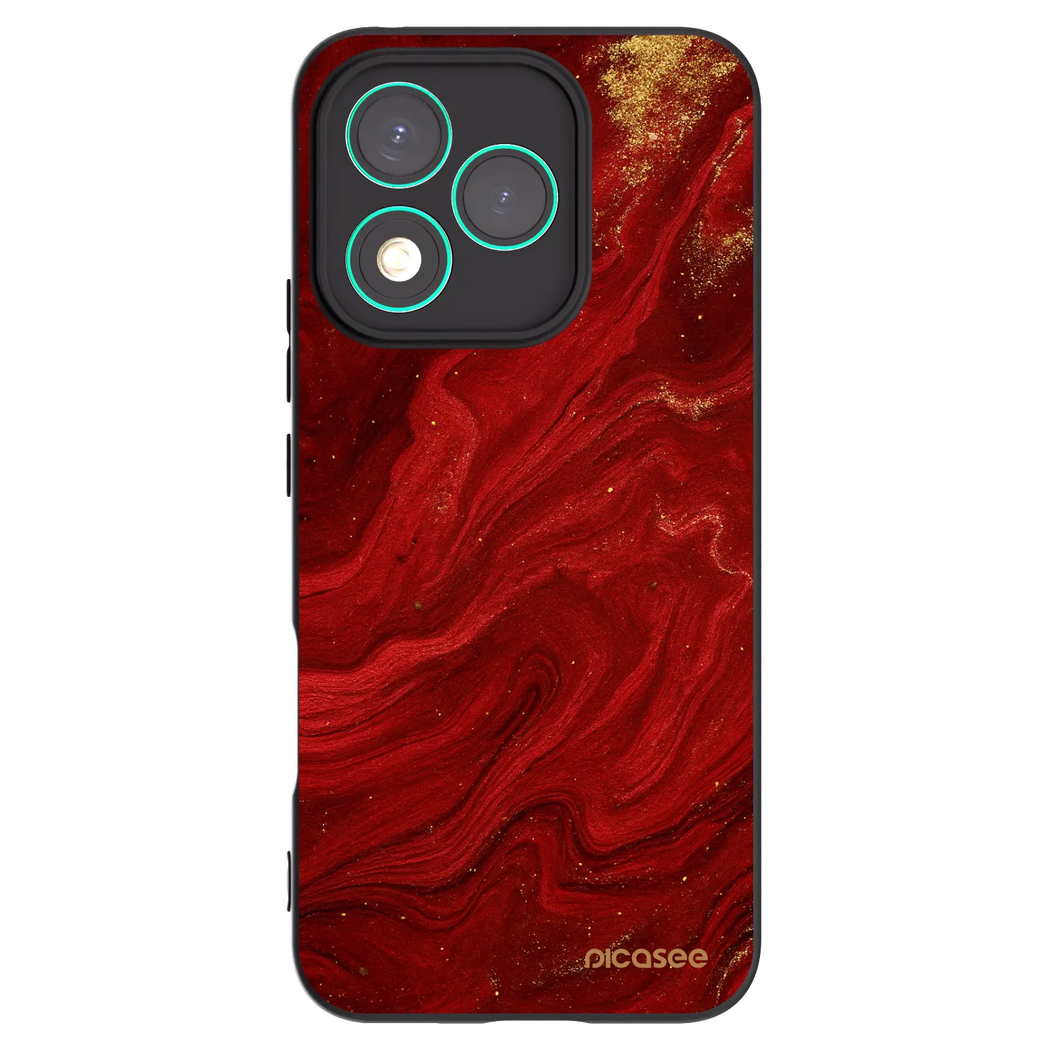 Picasee silikonowe czarne etui na Honor 400 Lite 5G - Red