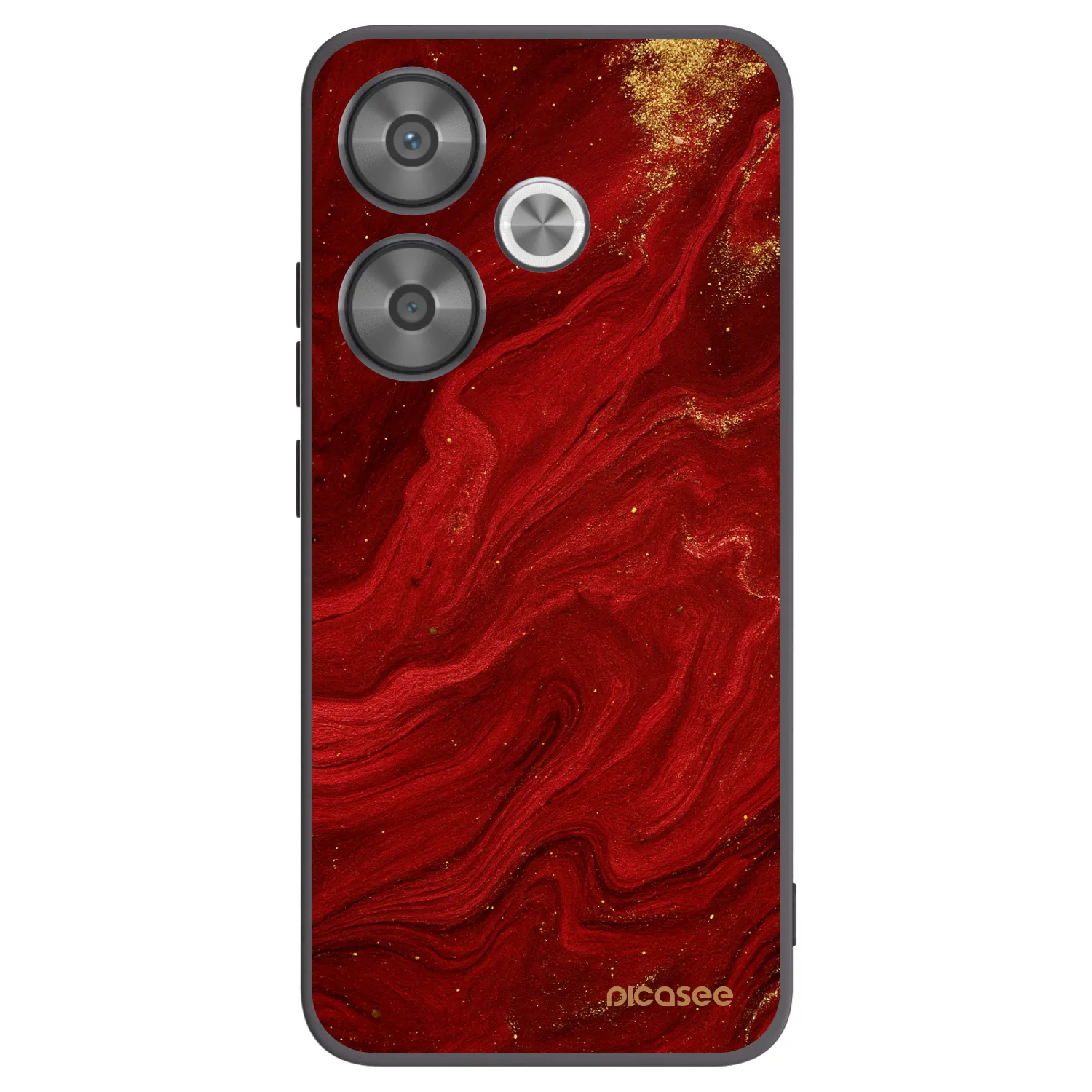 Picasee silikonowe czarne etui na Xiaomi Poco F6 - Red