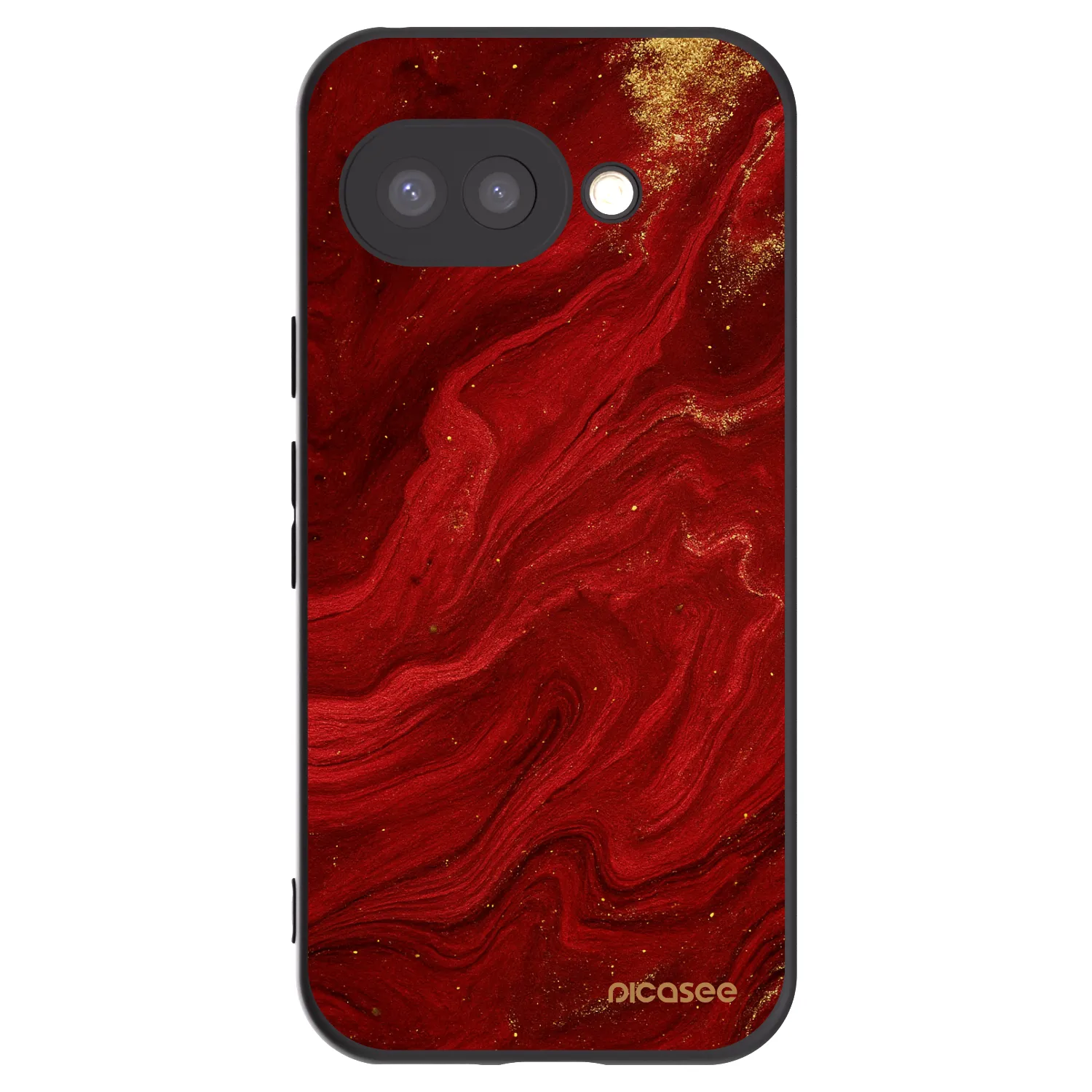 Picasee silikonowe czarne etui na Google Pixel 9a - Red