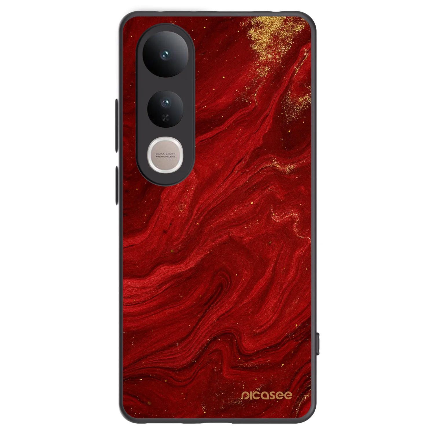 Picasee silikonowe czarne etui na Vivo V50 Lite 5G - Red