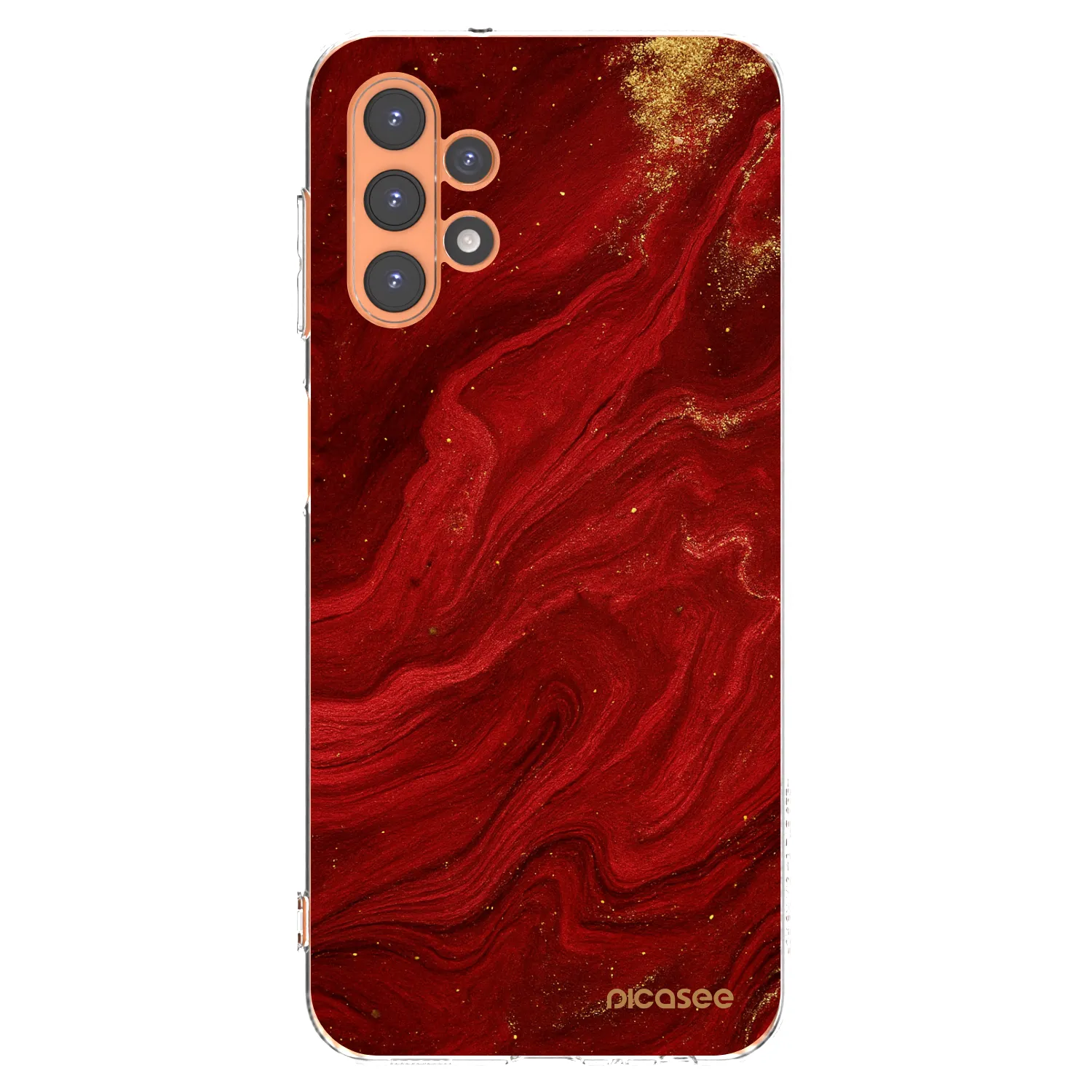 Picasee silikonowe przeźroczyste etui na Samsung Galaxy A13 5G - Red