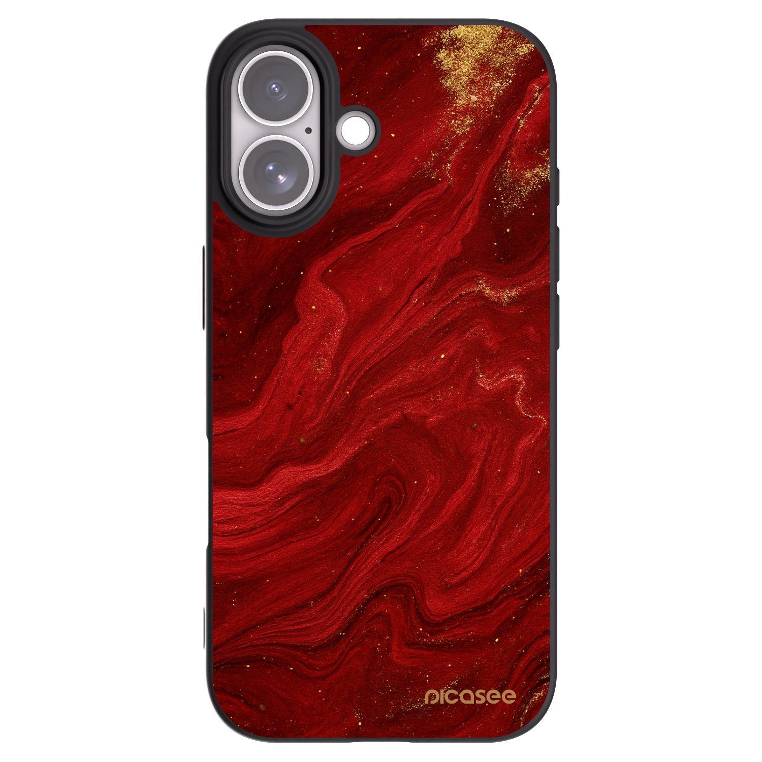 Picasee silikonowe czarne etui na Apple iPhone 17 - Red
