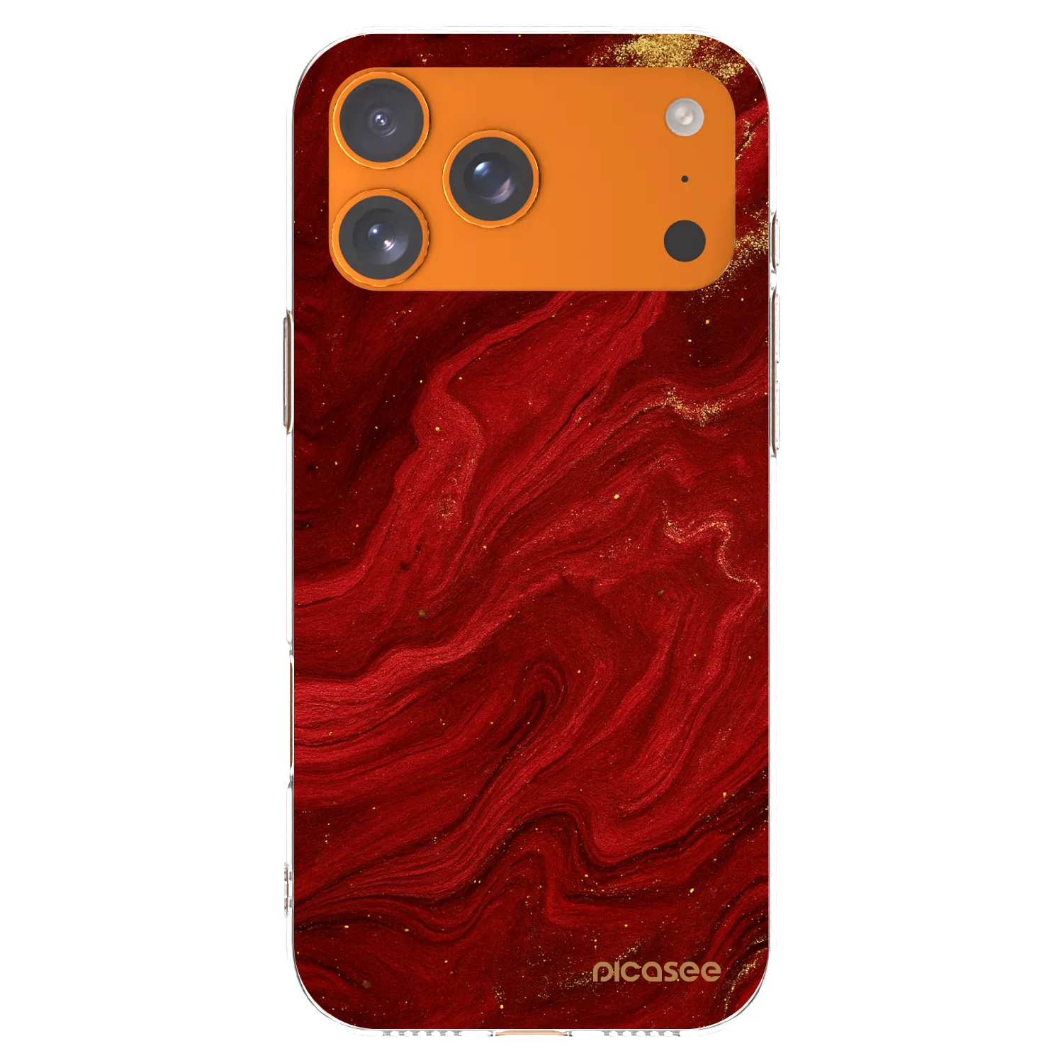 Picasee silikonowe przeźroczyste etui na Apple iPhone 17 Pro Max - Red