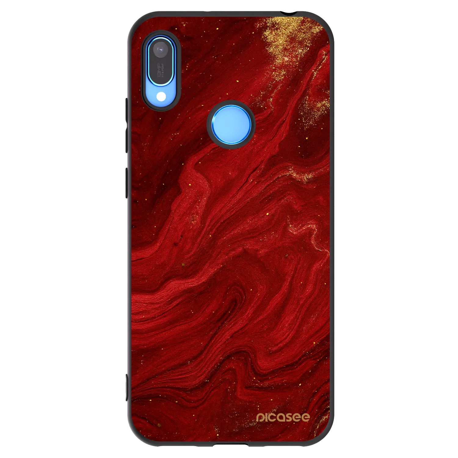 Picasee silikonowe czarne etui na Huawei Y6 2019 - Red