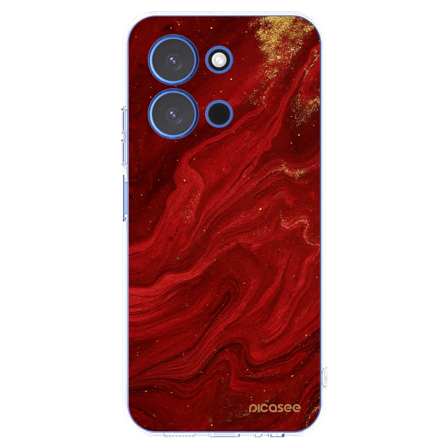 Picasee silikonowe przeźroczyste etui na Xiaomi Redmi 15C 4G - Red