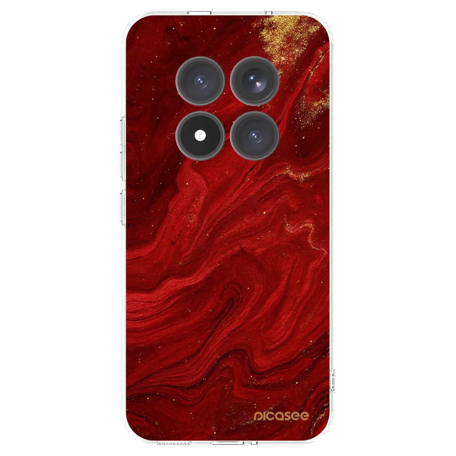 Picasee silikonowe przeźroczyste etui na Xiaomi Redmi Note 15 Pro+ - Red