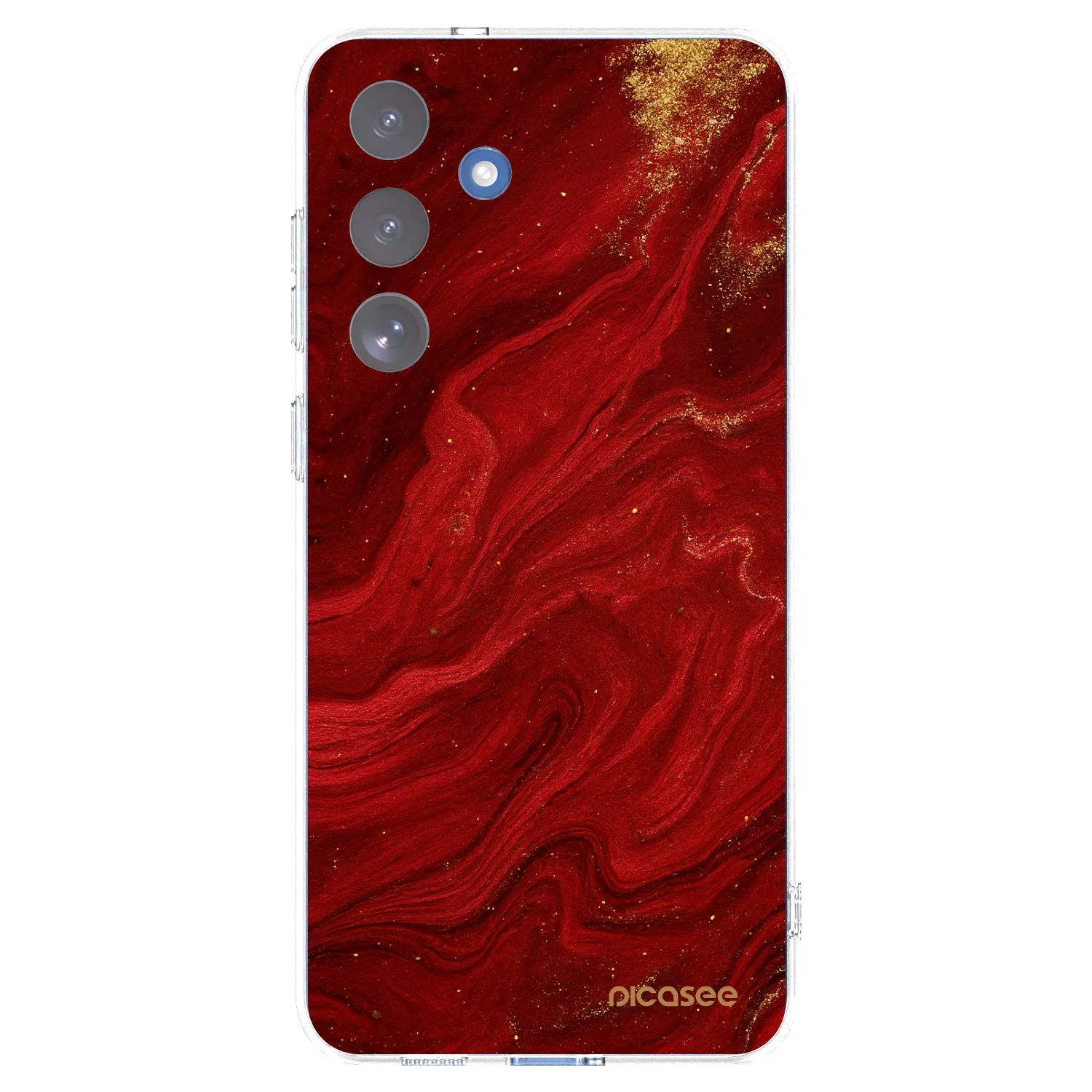 Picasee silikonowe przeźroczyste etui na Samsung Galaxy S25 FE 5G - Red