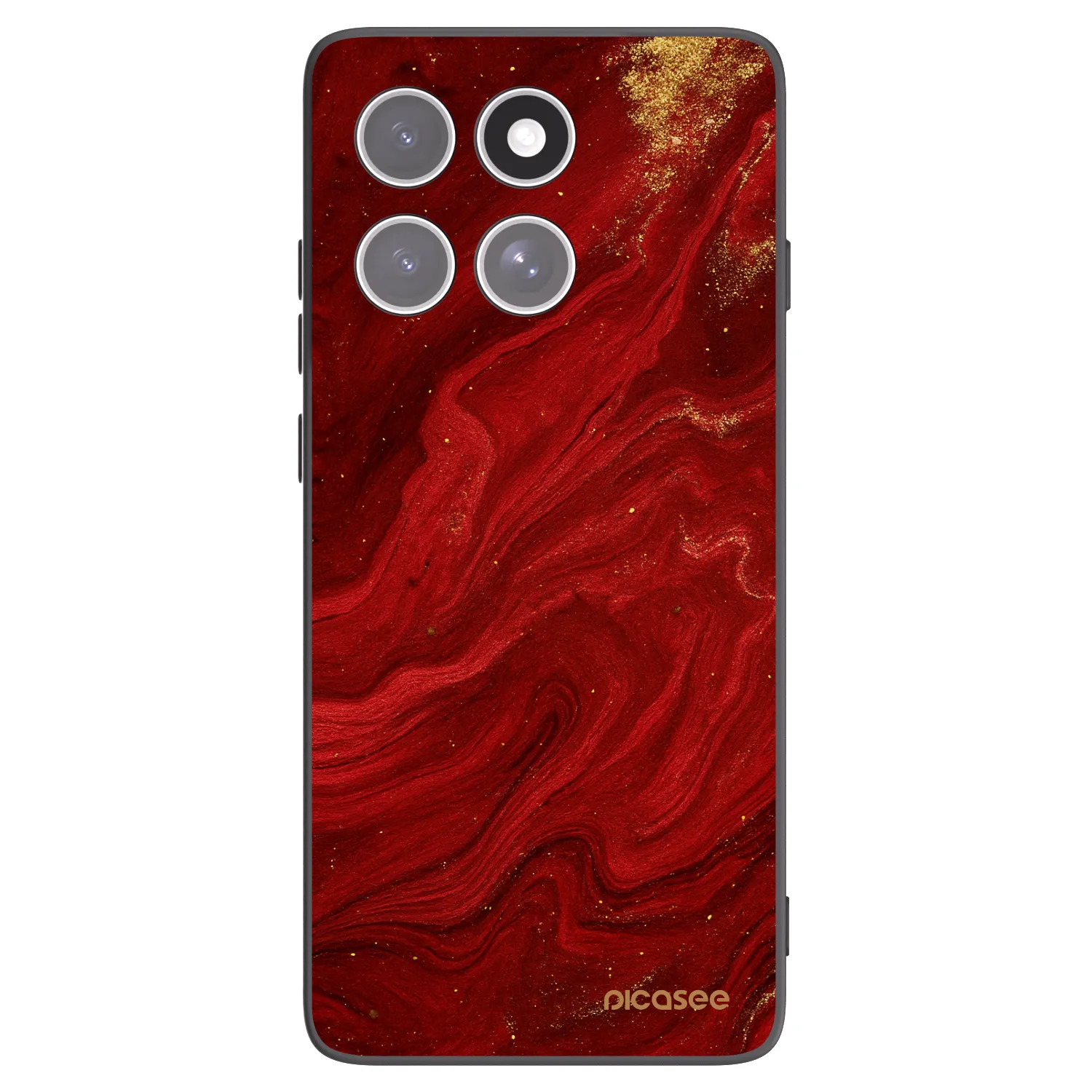Picasee silikonowe czarne etui na Motorola Edge 60 Fusion - Red