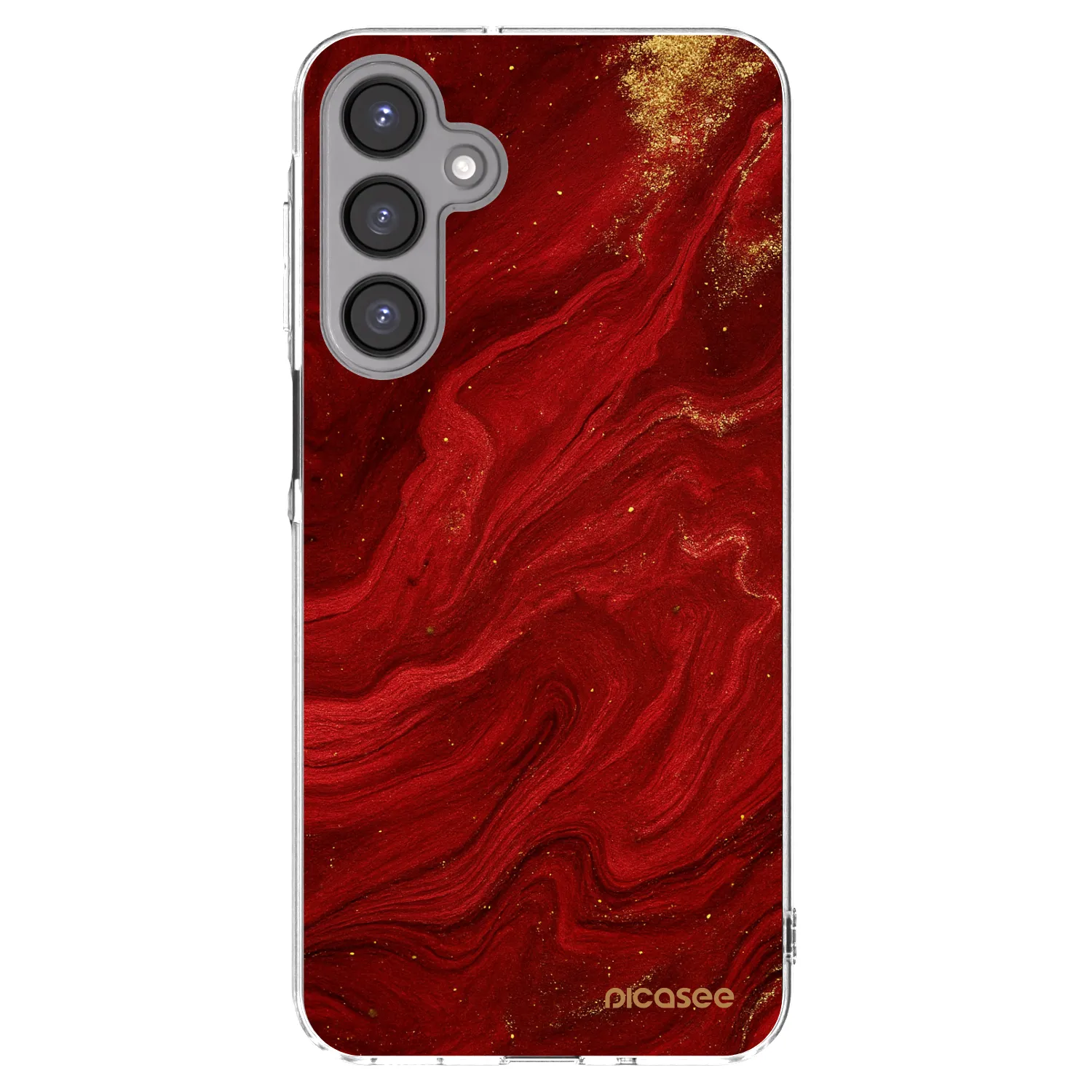 Picasee silikonowe przeźroczyste etui na Samsung Galaxy A16 4G - Red