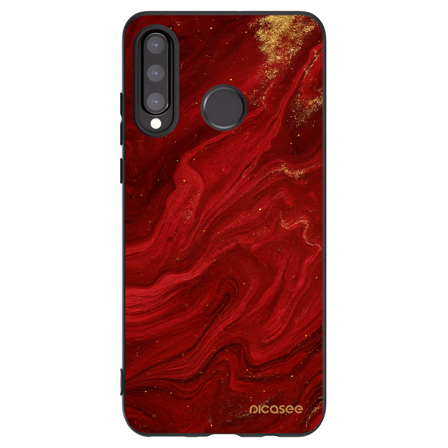 Picasee silikonowe czarne etui na Huawei P30 Lite - Red