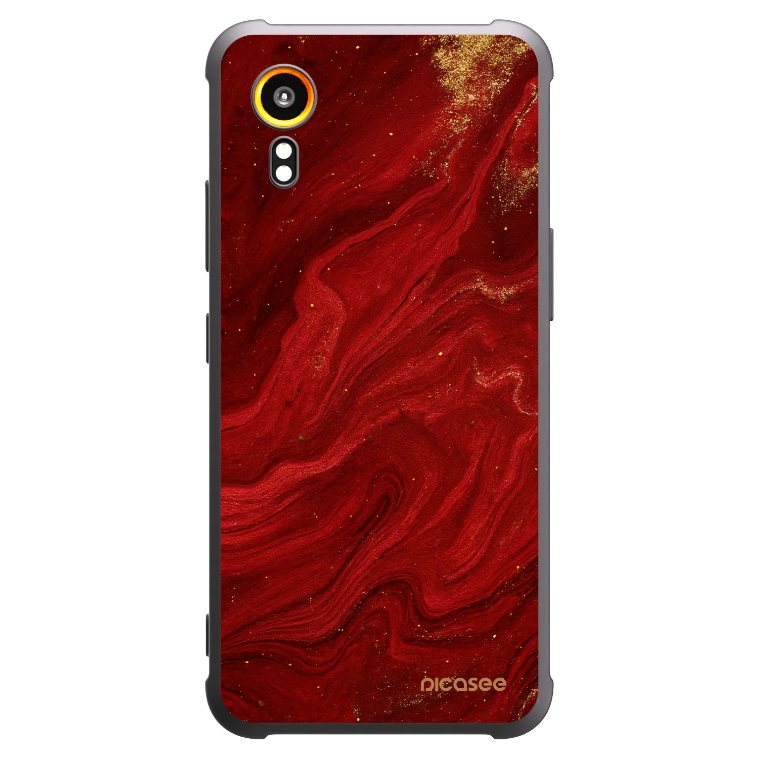 Picasee silikonowe czarne etui na Samsung Galaxy Xcover 7 - Red