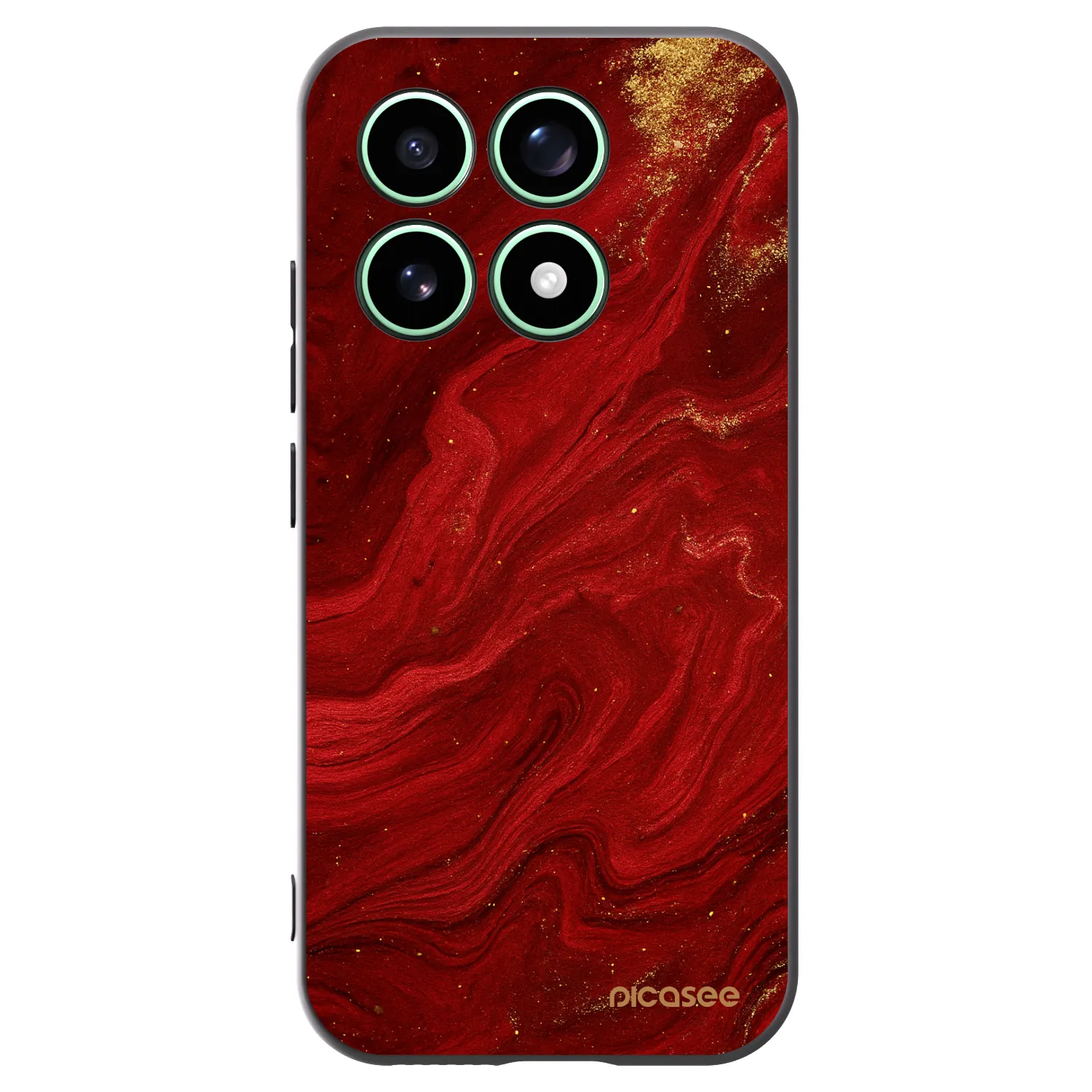 Picasee silikonowe czarne etui na Xiaomi 17 - Red