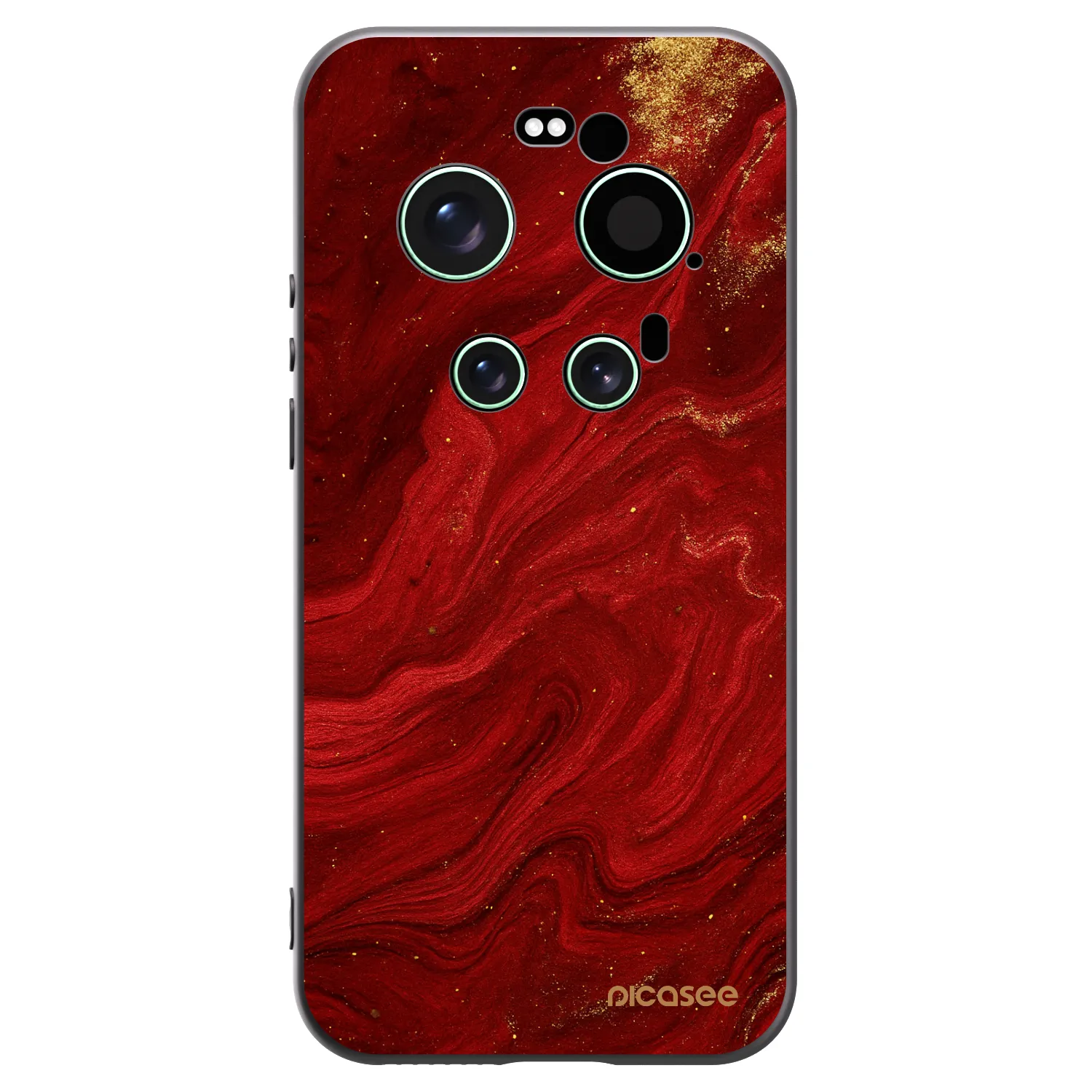 Picasee silikonowe czarne etui na Xiaomi 17 Ultra - Red