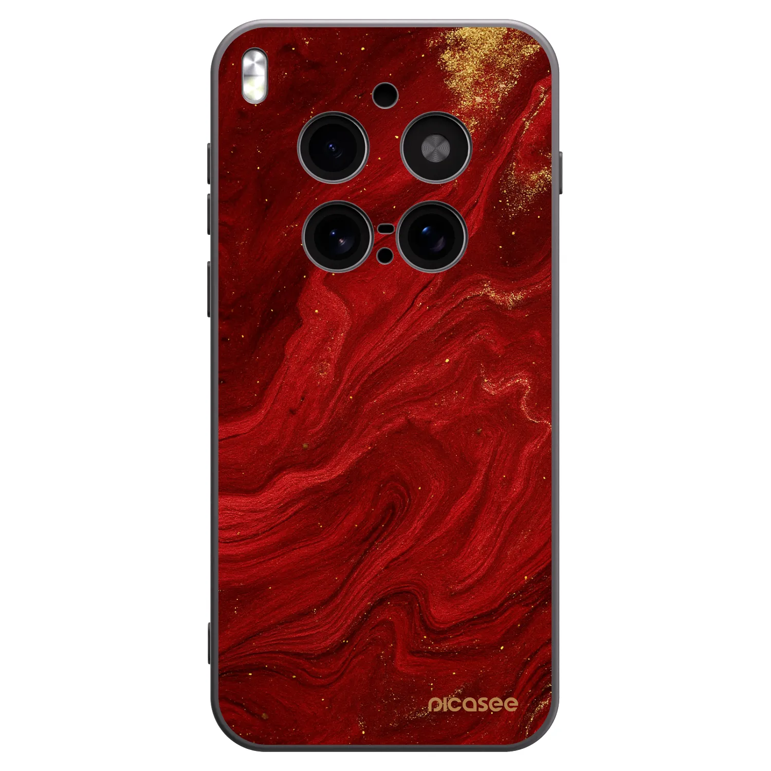 Picasee silikonowe czarne etui na Vivo X300 Pro - Red