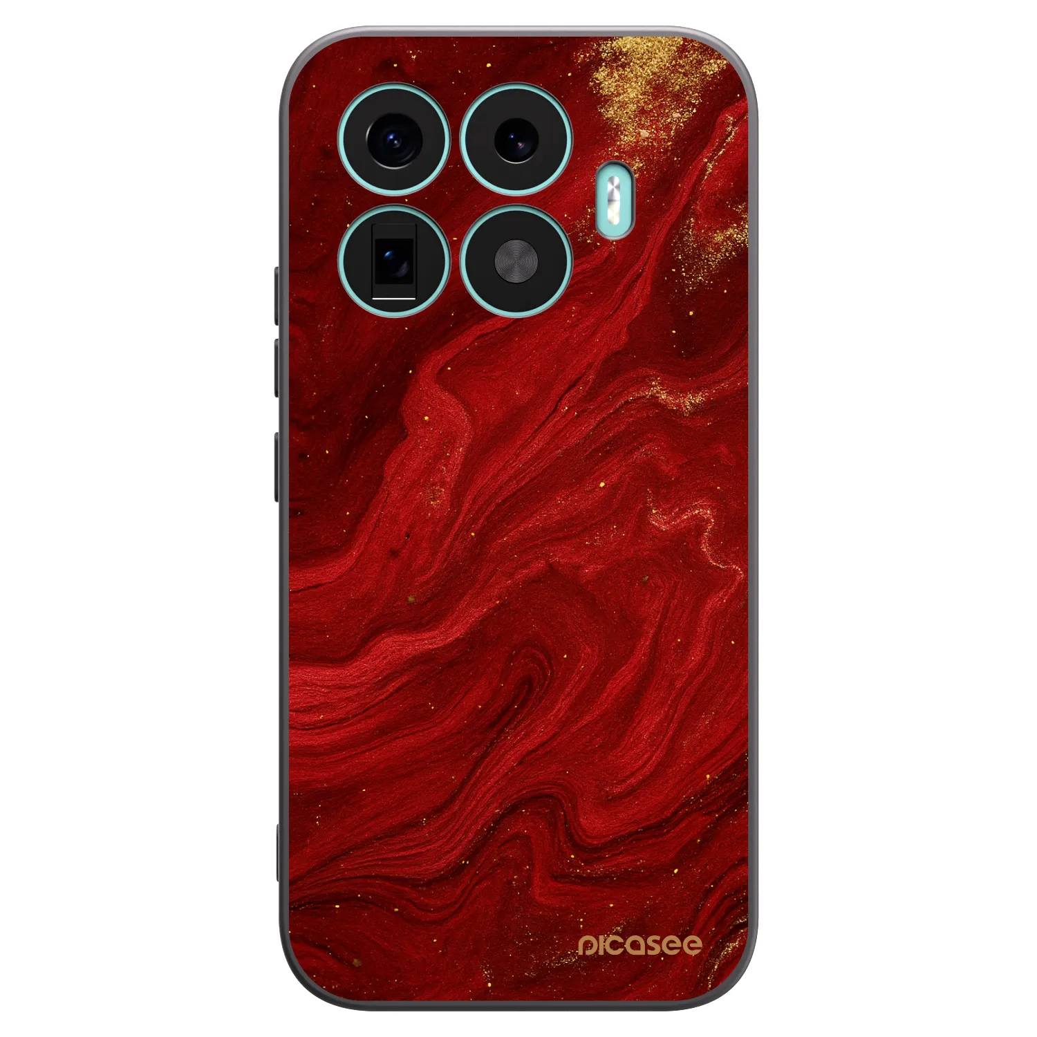 Picasee silikonowe czarne etui na Xiaomi 17T - Red