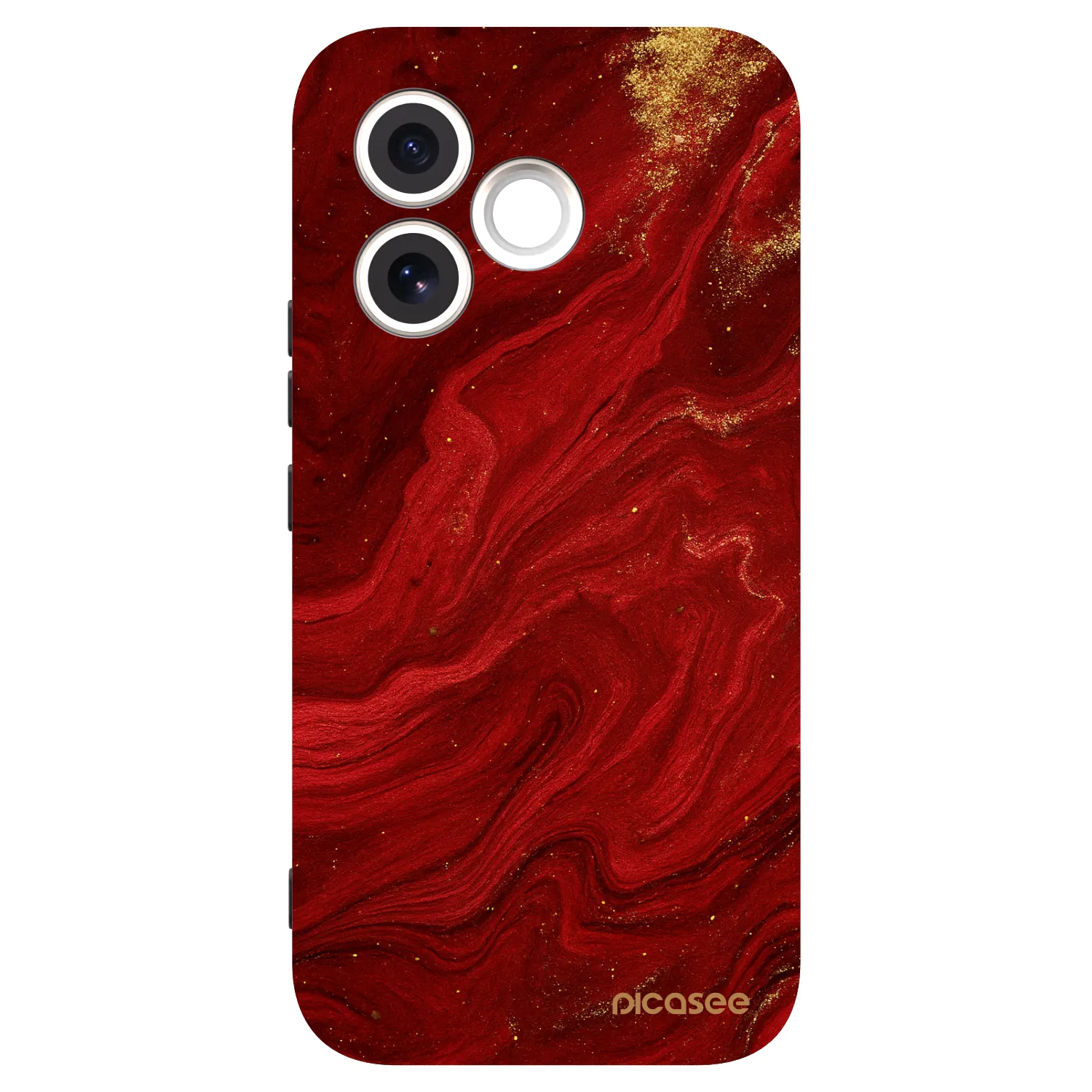 Picasee silikonowe czarne etui na Honor 600 Lite - Red