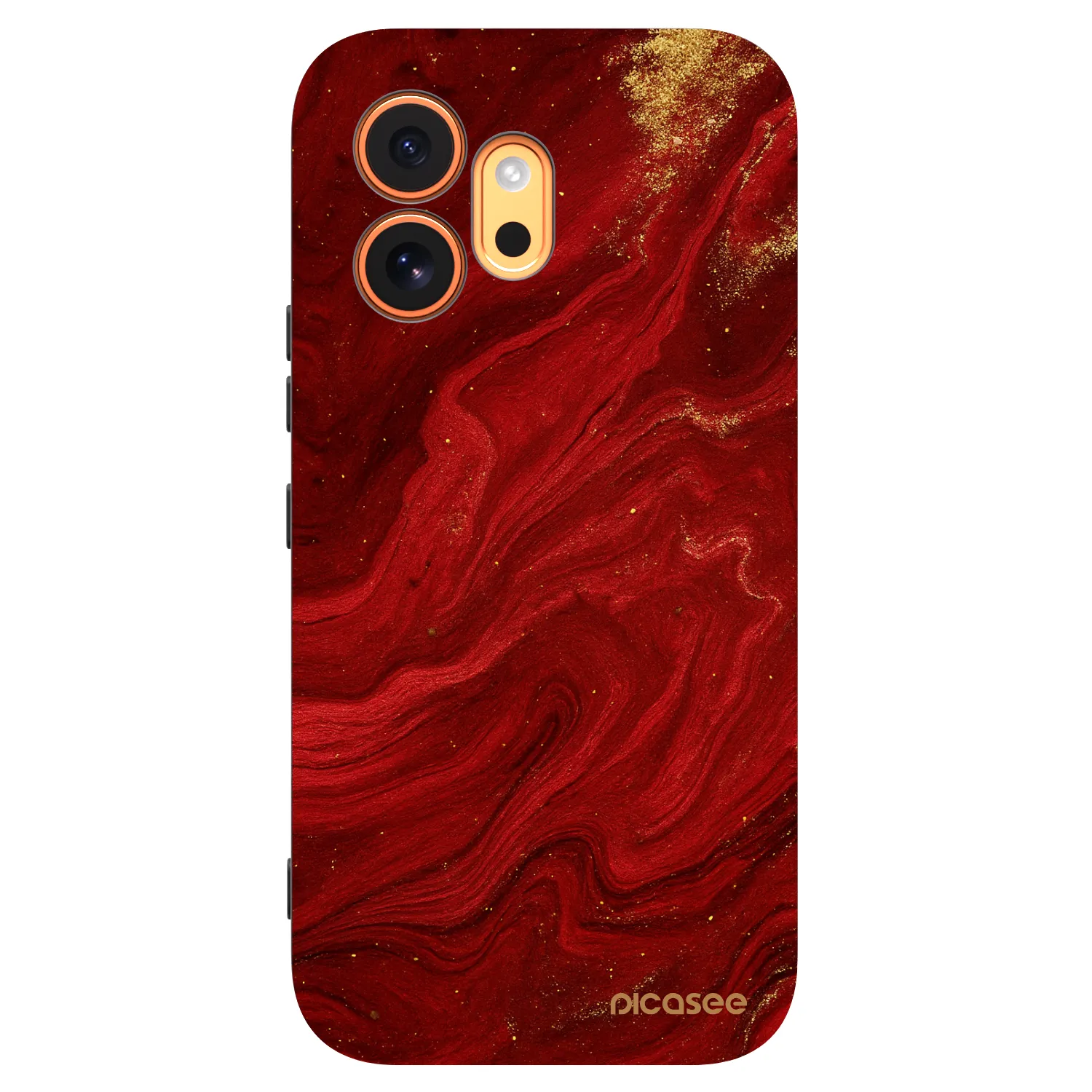 Picasee silikonowe czarne etui na Honor 600 - Red