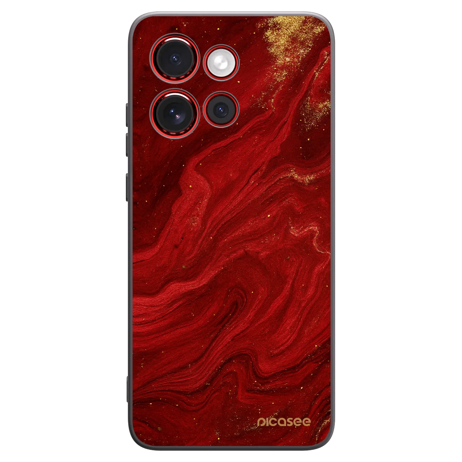 Picasee silikonowe czarne etui na Motorola Edge 60 Neo 5G - Red