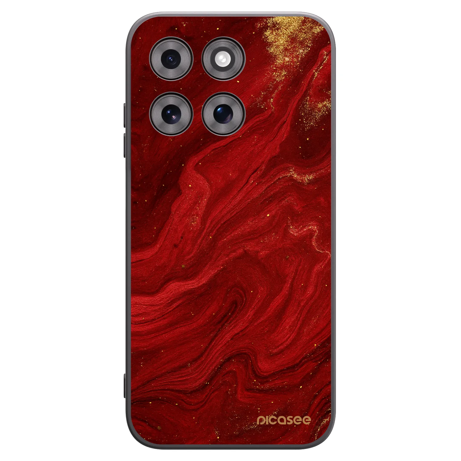 Picasee silikonowe czarne etui na Motorola Moto G77 - Red