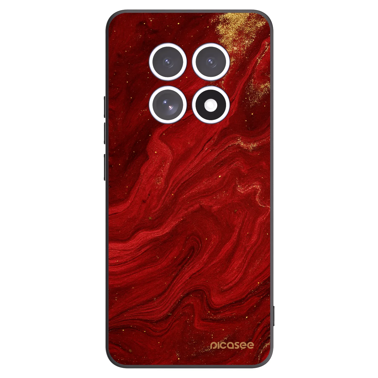 Picasee silikonowe czarne etui na Xiaomi Redmi Note 15 5G - Red