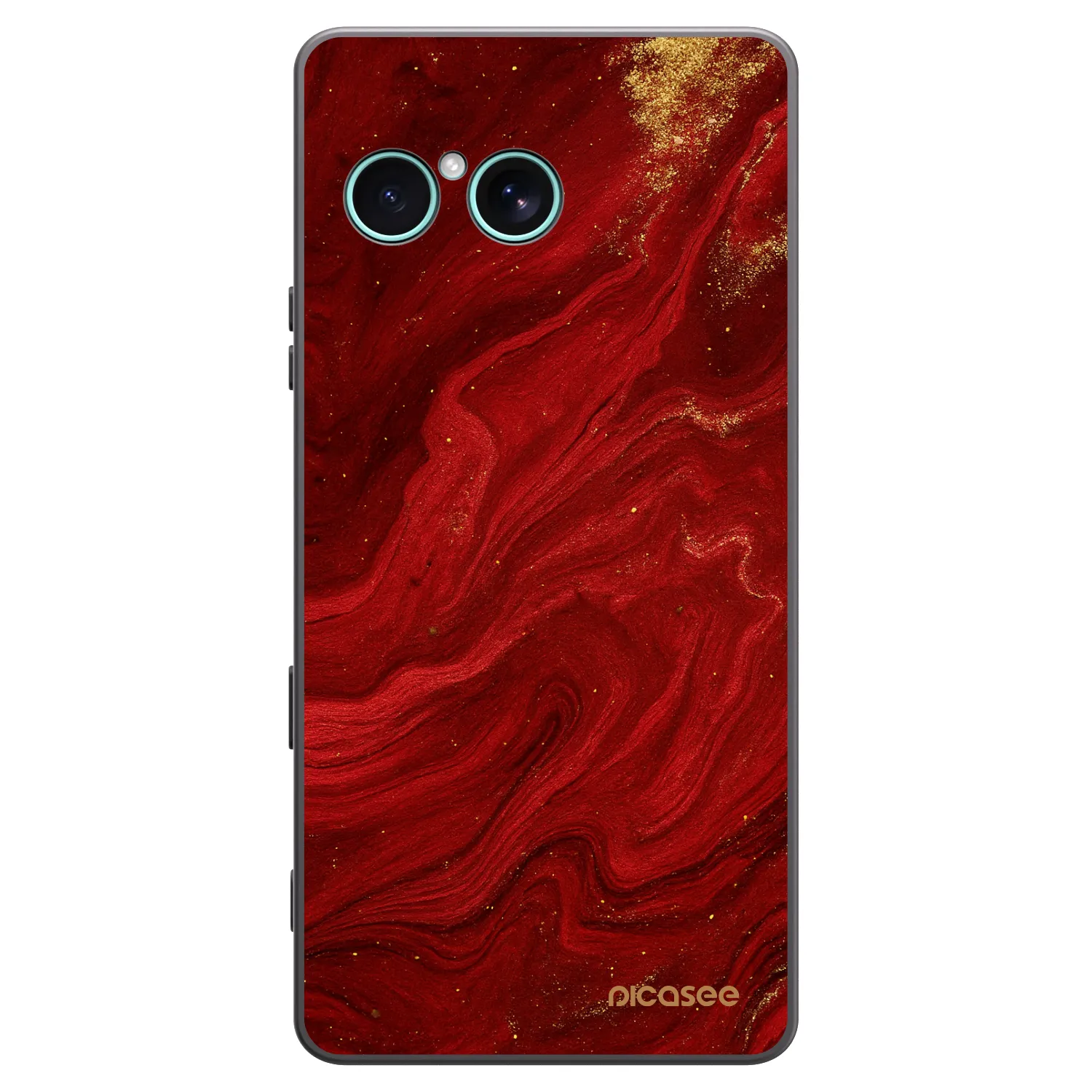 Picasee silikonowe czarne etui na Sony Xperia 10 VII - Red