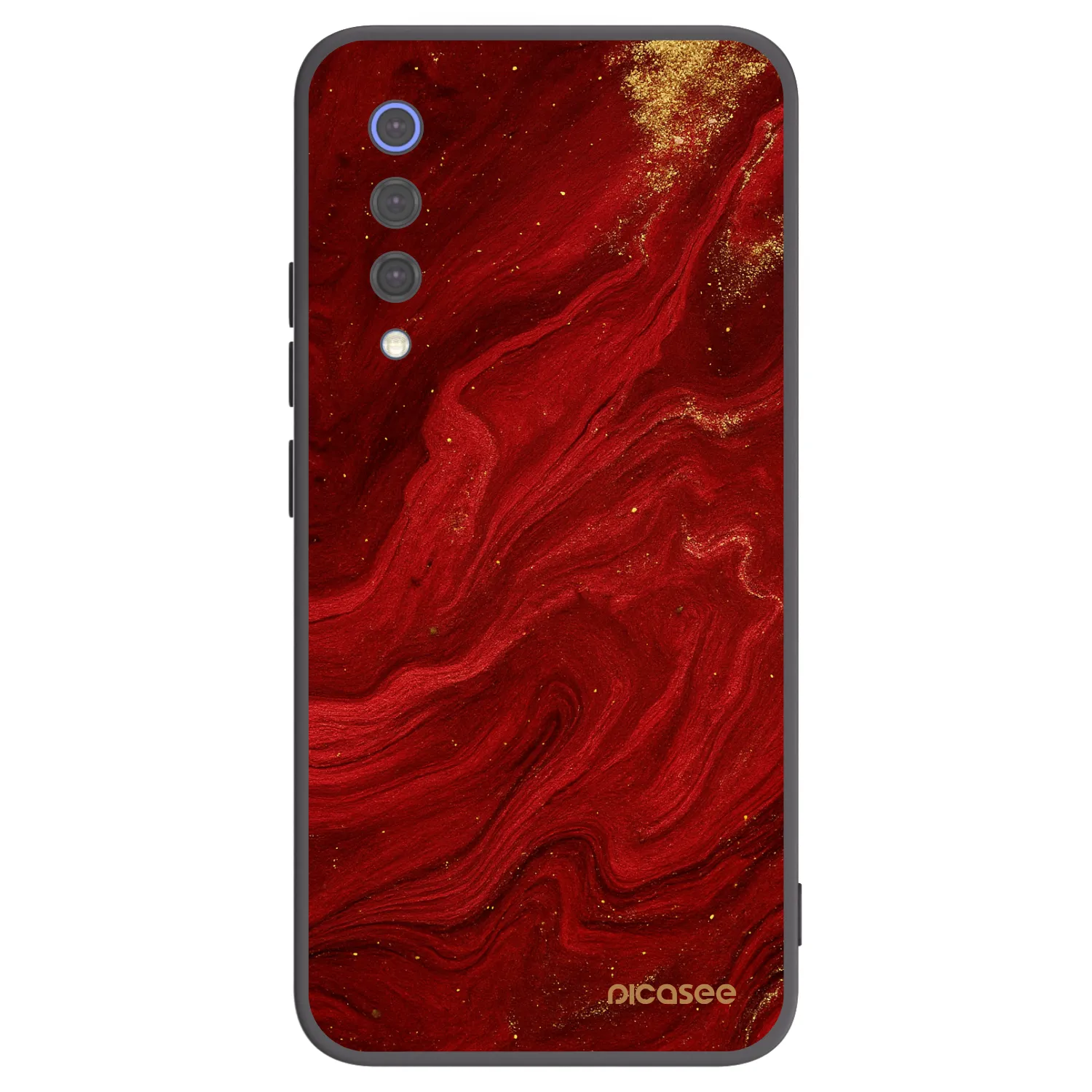 Picasee silikonowe czarne etui na Xiaomi Mi 9 SE - Red