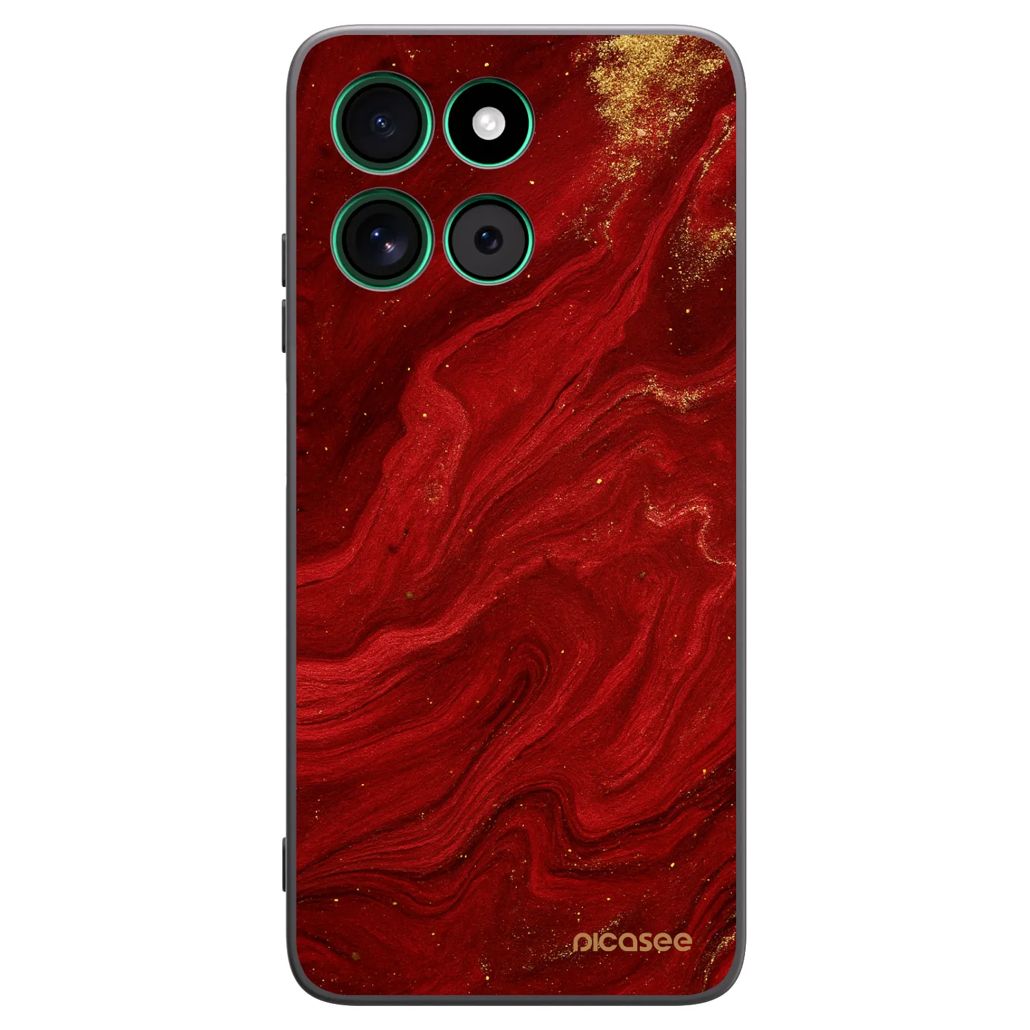Picasee silikonowe czarne etui na Motorola Moto G57 Power - Red