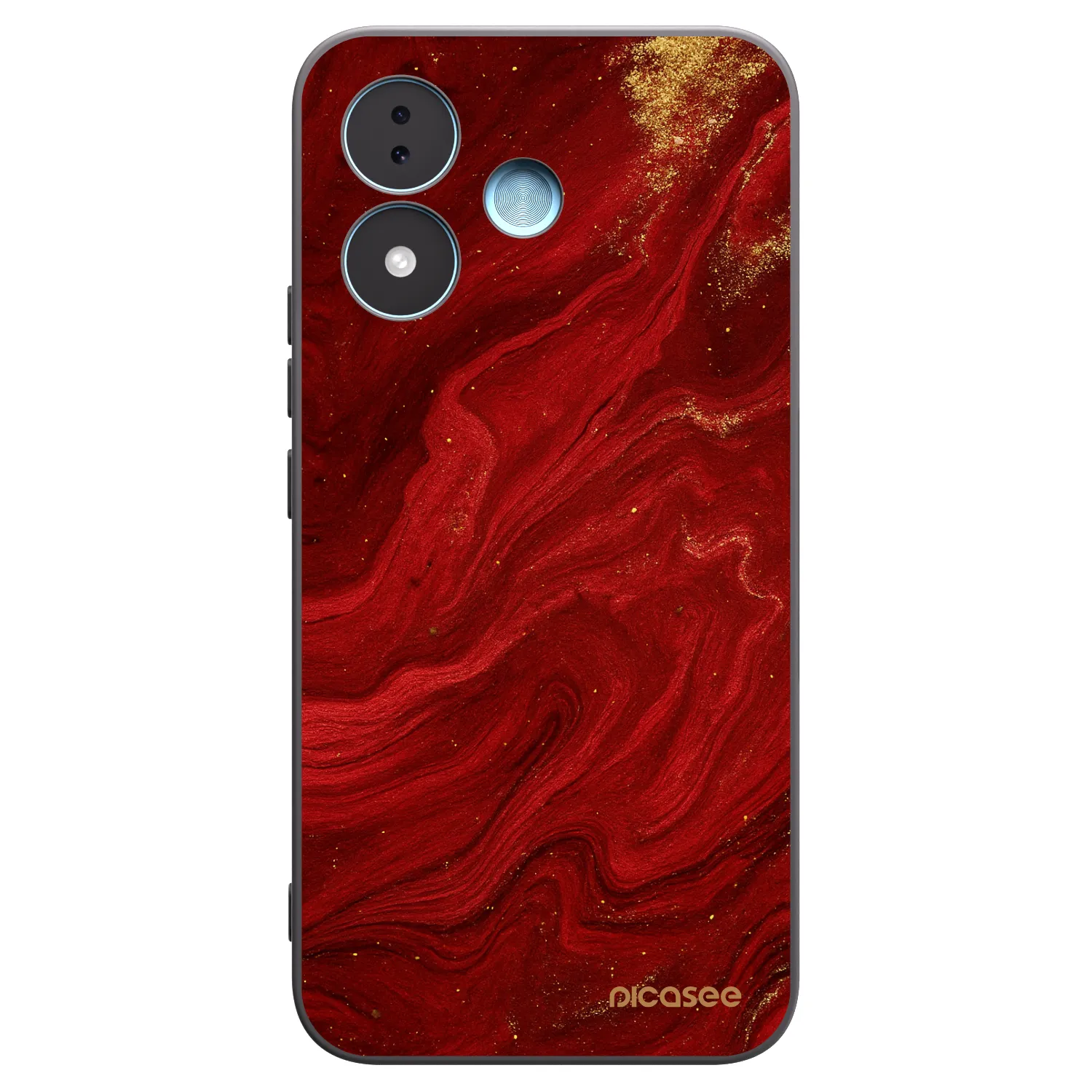 Picasee silikonowe czarne etui na Xiaomi Redmi Note 17 5G - Red