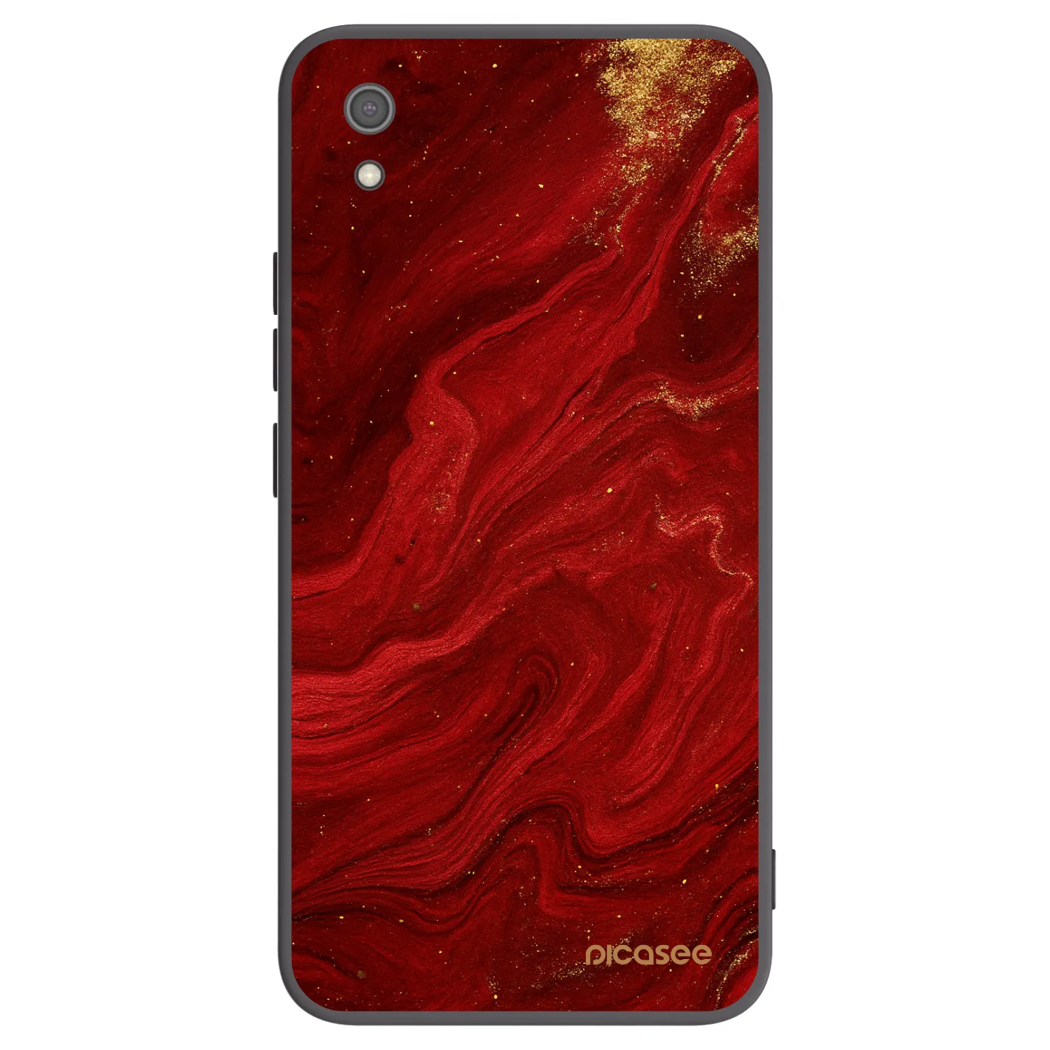 Picasee silikonowe czarne etui na Xiaomi Redmi 7A - Red