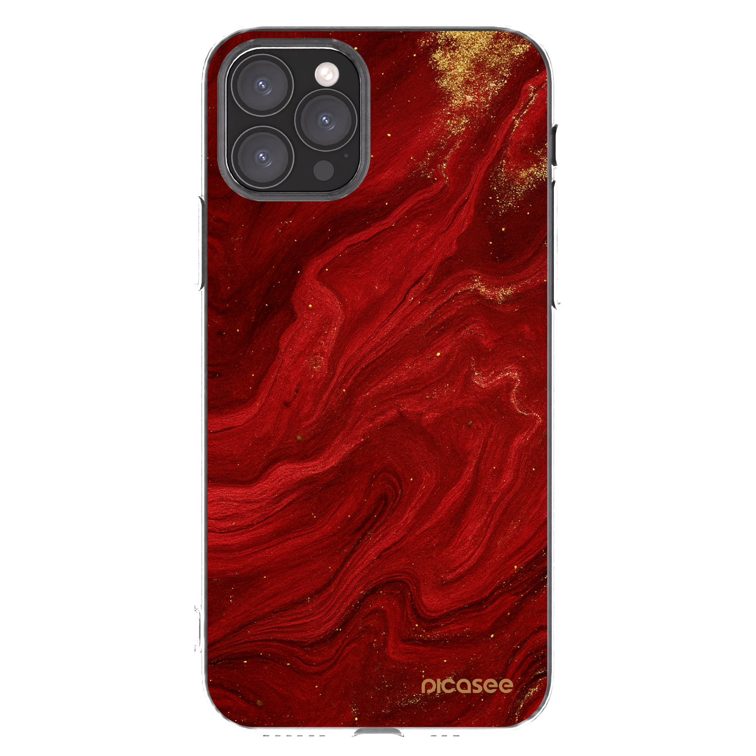 Picasee silikonowe przeźroczyste etui na Apple iPhone 11 Pro - Red