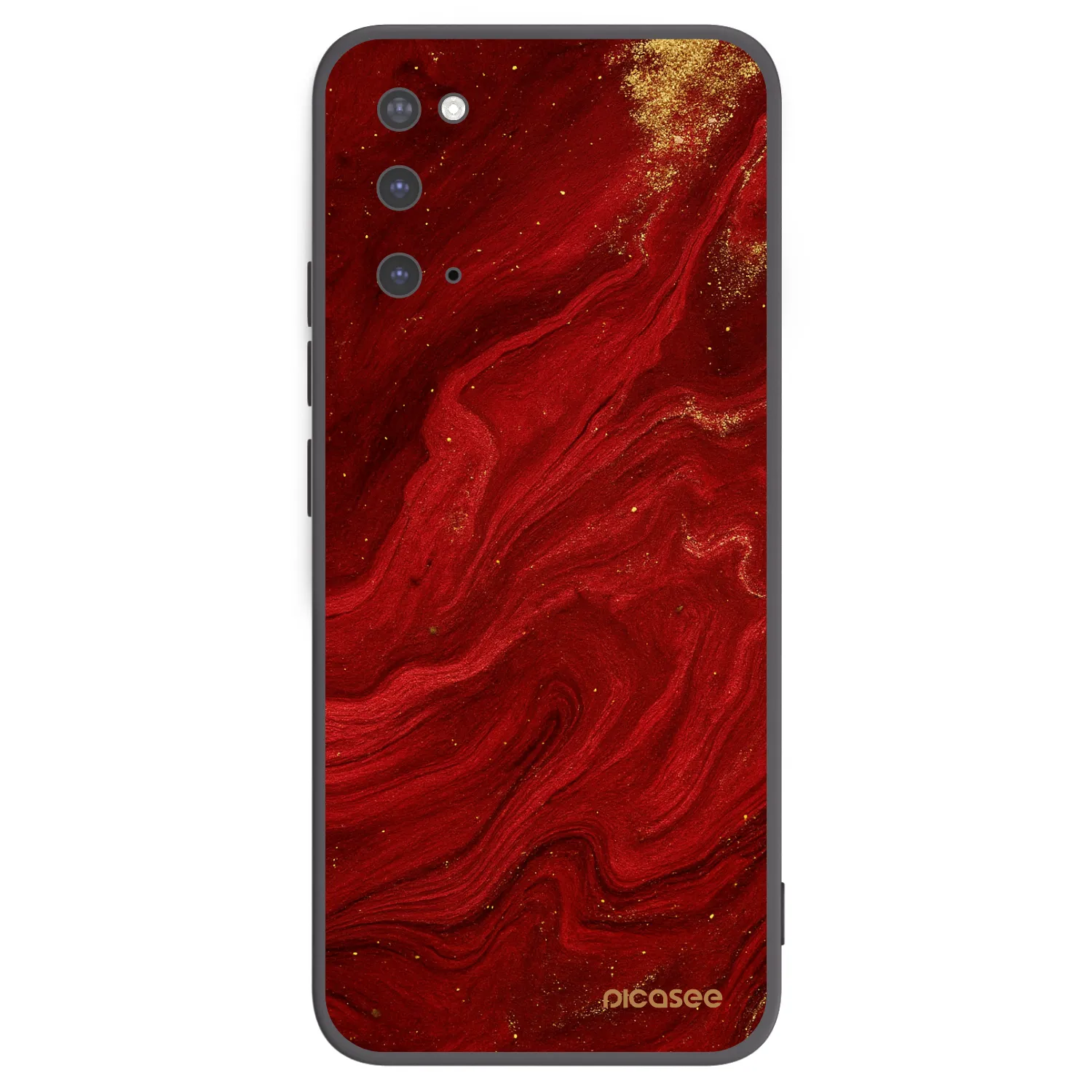 Picasee silikonowe czarne etui na Samsung Galaxy S20 G980F - Red