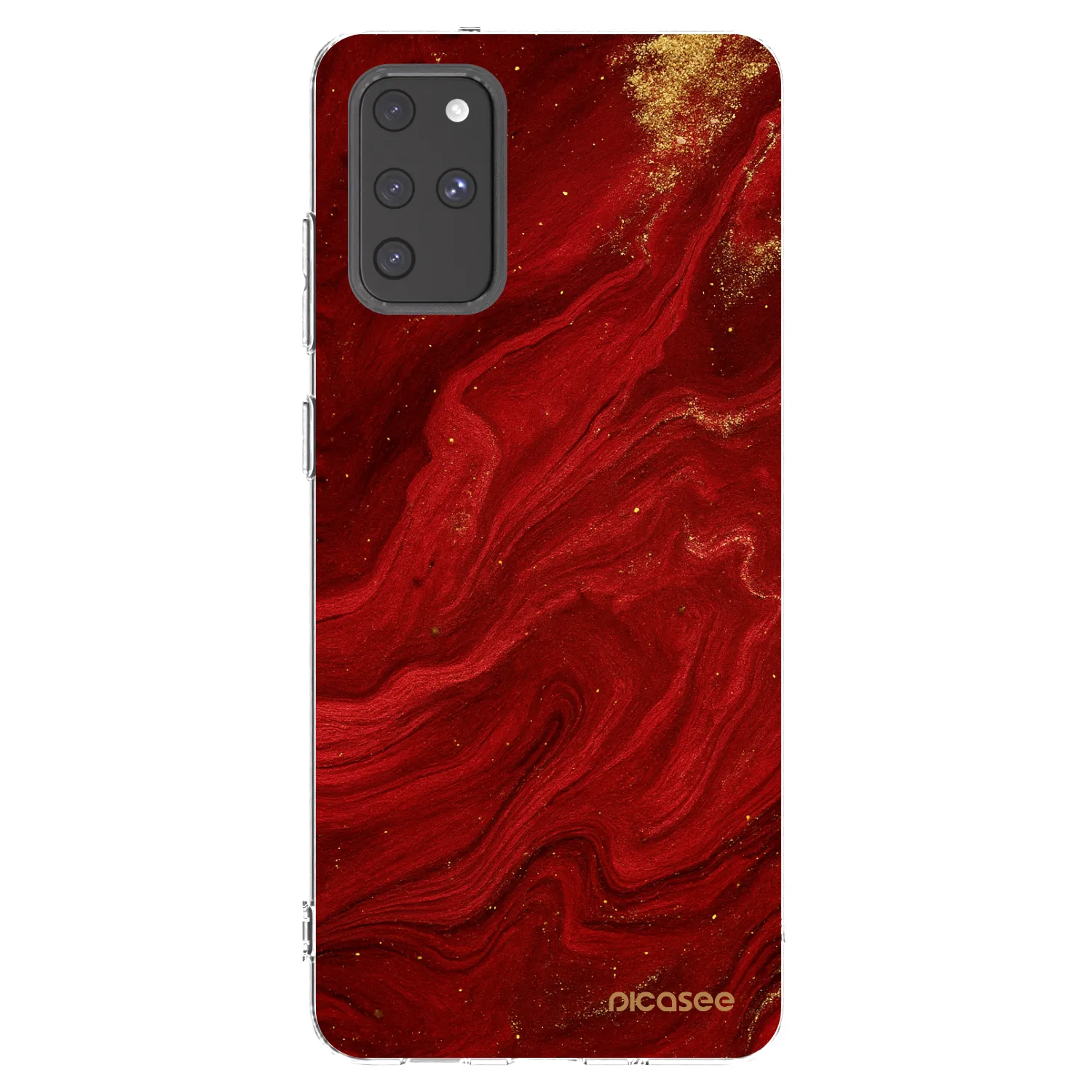 Picasee silikonowe przeźroczyste etui na Samsung Galaxy S20+ G985F - Red