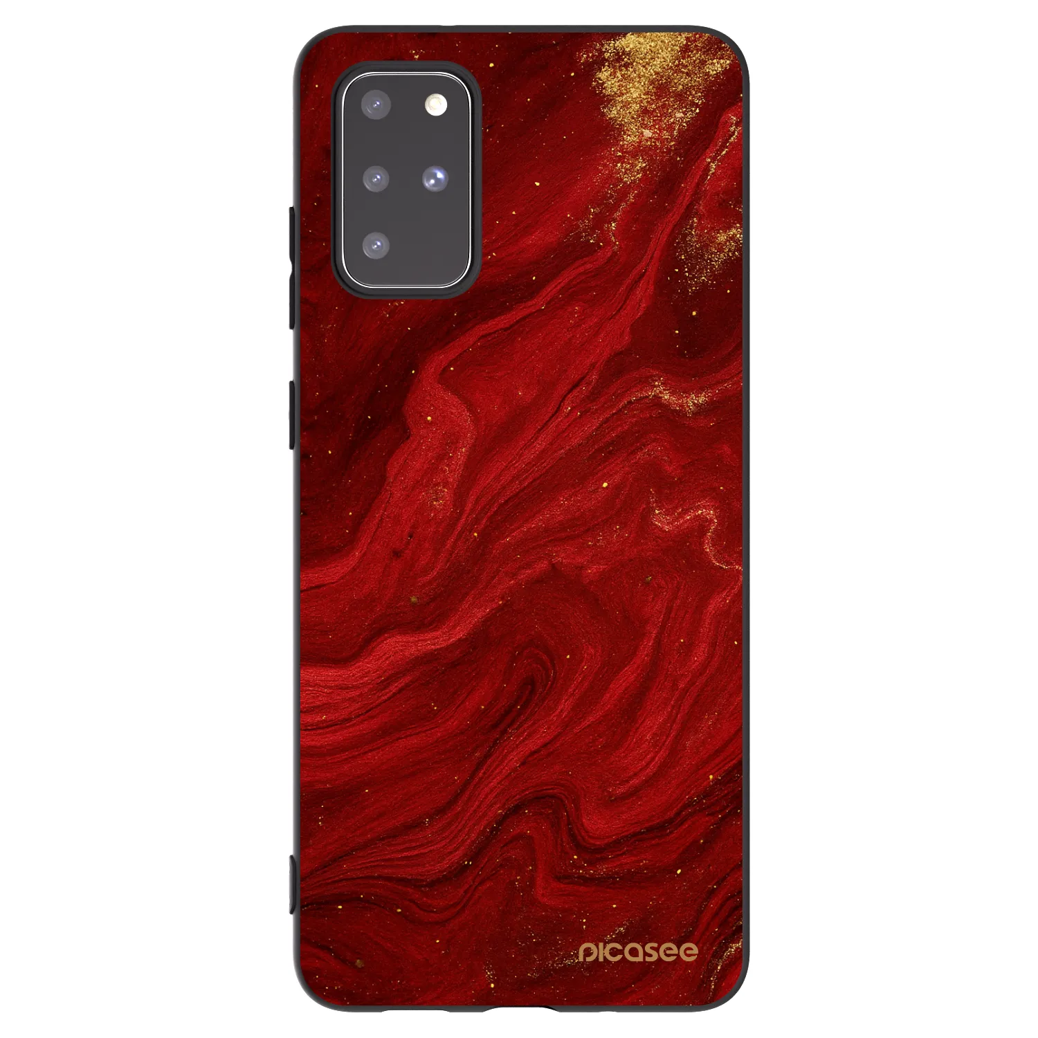 Picasee silikonowe czarne etui na Samsung Galaxy S20+ G985F - Red