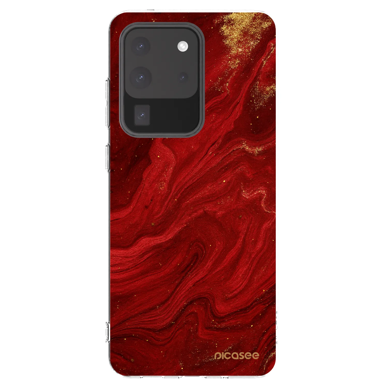 Picasee silikonowe przeźroczyste etui na Samsung Galaxy S20 Ultra 5G G988F - Red