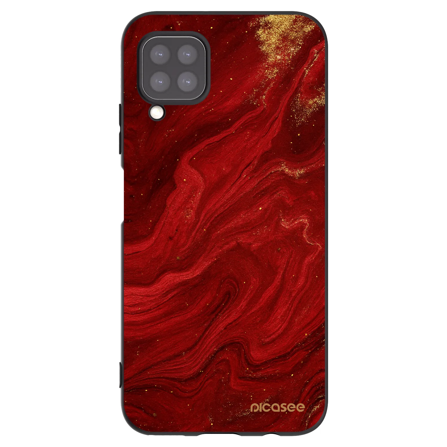 Picasee silikonowe czarne etui na Huawei P40 Lite - Red