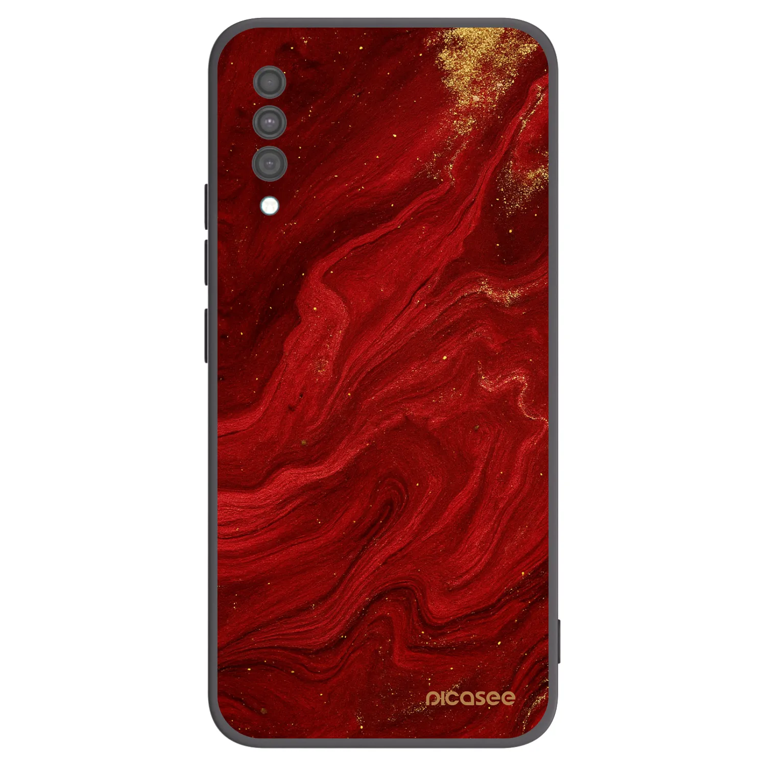 Picasee silikonowe czarne etui na Samsung Galaxy A30s A307F - Red