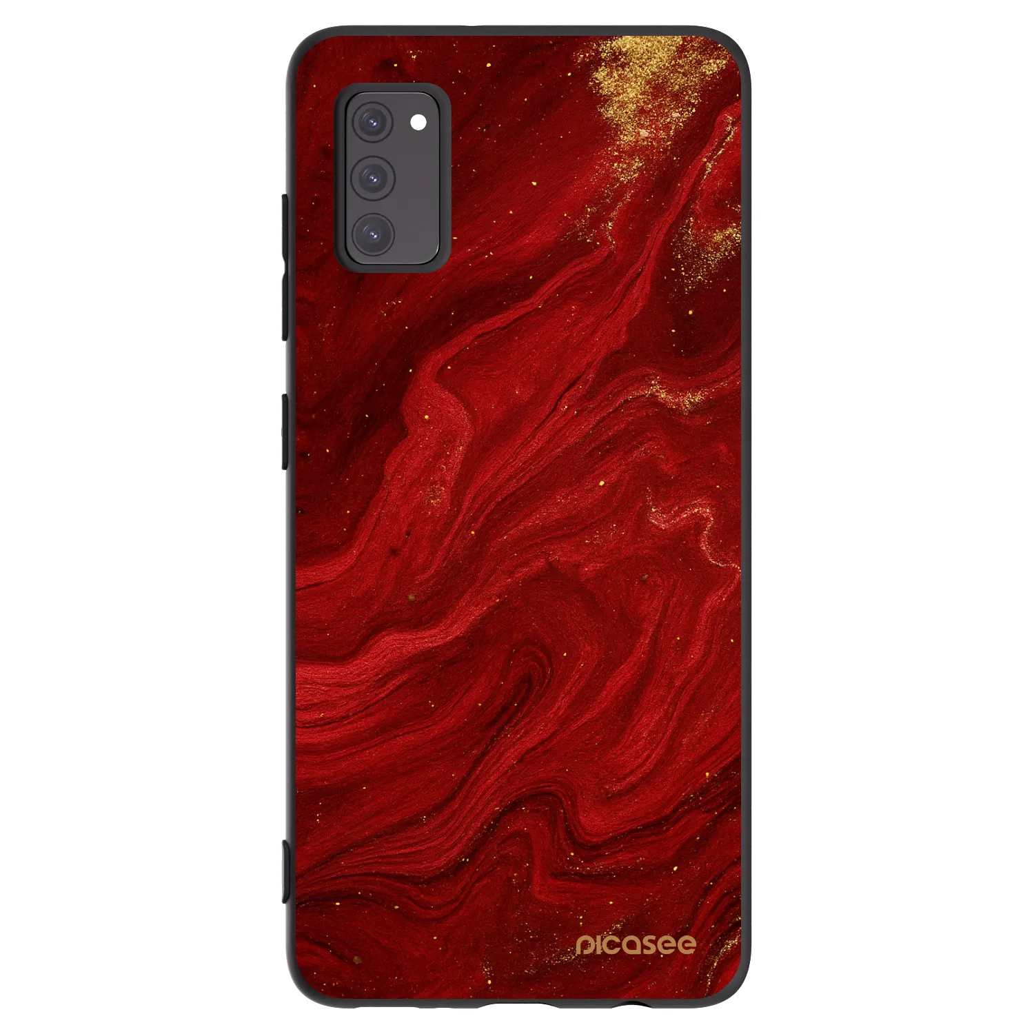 Picasee silikonowe czarne etui na Samsung Galaxy A41 A415F - Red