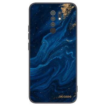 Picasee silikonowe czarne etui na Xiaomi Redmi 9 - Blue