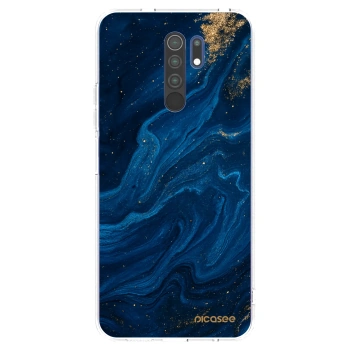 Picasee silikonowe przeźroczyste etui na Xiaomi Redmi 9 - Blue