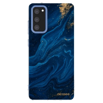 Picasee silikonowe przeźroczyste etui na Samsung Galaxy S20 FE - Blue