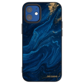 Picasee silikonowe czarne etui na Apple iPhone 12 mini - Blue