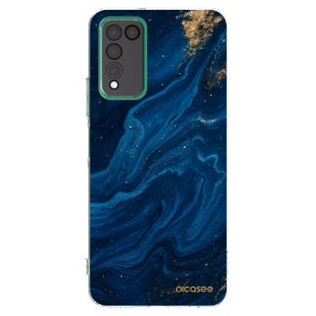 Picasee silikonowe przeźroczyste etui na Honor 10X Lite - Blue