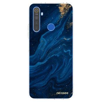 Picasee silikonowe przeźroczyste etui na Realme 5 - Blue