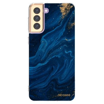 Picasee silikonowe przeźroczyste etui na Samsung Galaxy S21+ 5G G996F - Blue
