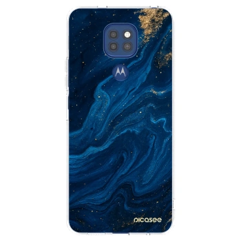 Picasee silikonowe przeźroczyste etui na Motorola Moto G9 Play - Blue