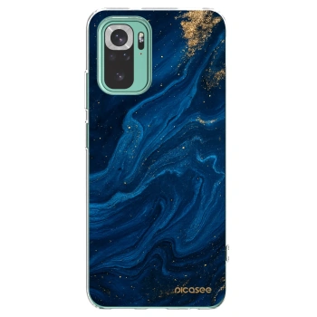 Picasee silikonowe przeźroczyste etui na Xiaomi Redmi Note 10 Pro - Blue