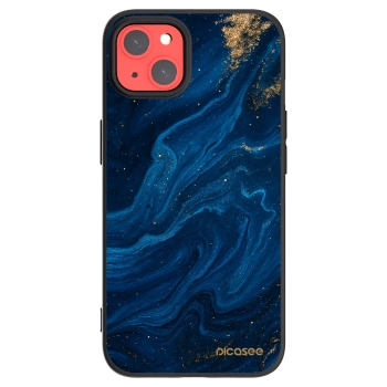 Picasee silikonowe czarne etui na Apple iPhone 13 - Blue