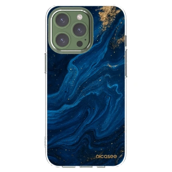 Picasee silikonowe przeźroczyste etui na Apple iPhone 13 Pro - Blue