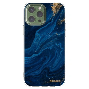 Picasee silikonowe przeźroczyste etui na Apple iPhone 13 Pro Max - Blue